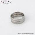 R-71 Xuping suministros de joyería al por mayor ajuste de anillo de oro blanco + material de acero inoxidable de color plata joyas al por mayor